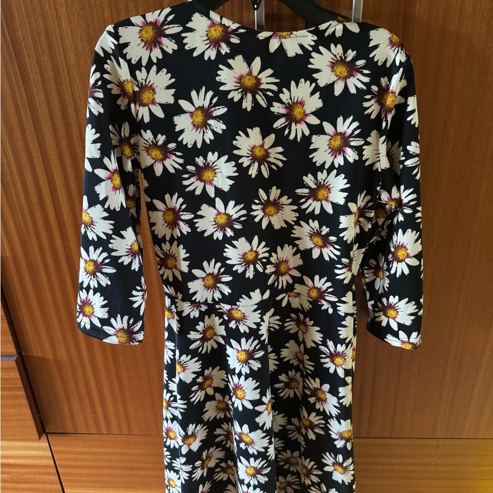 Daisy Print Wrap Dress